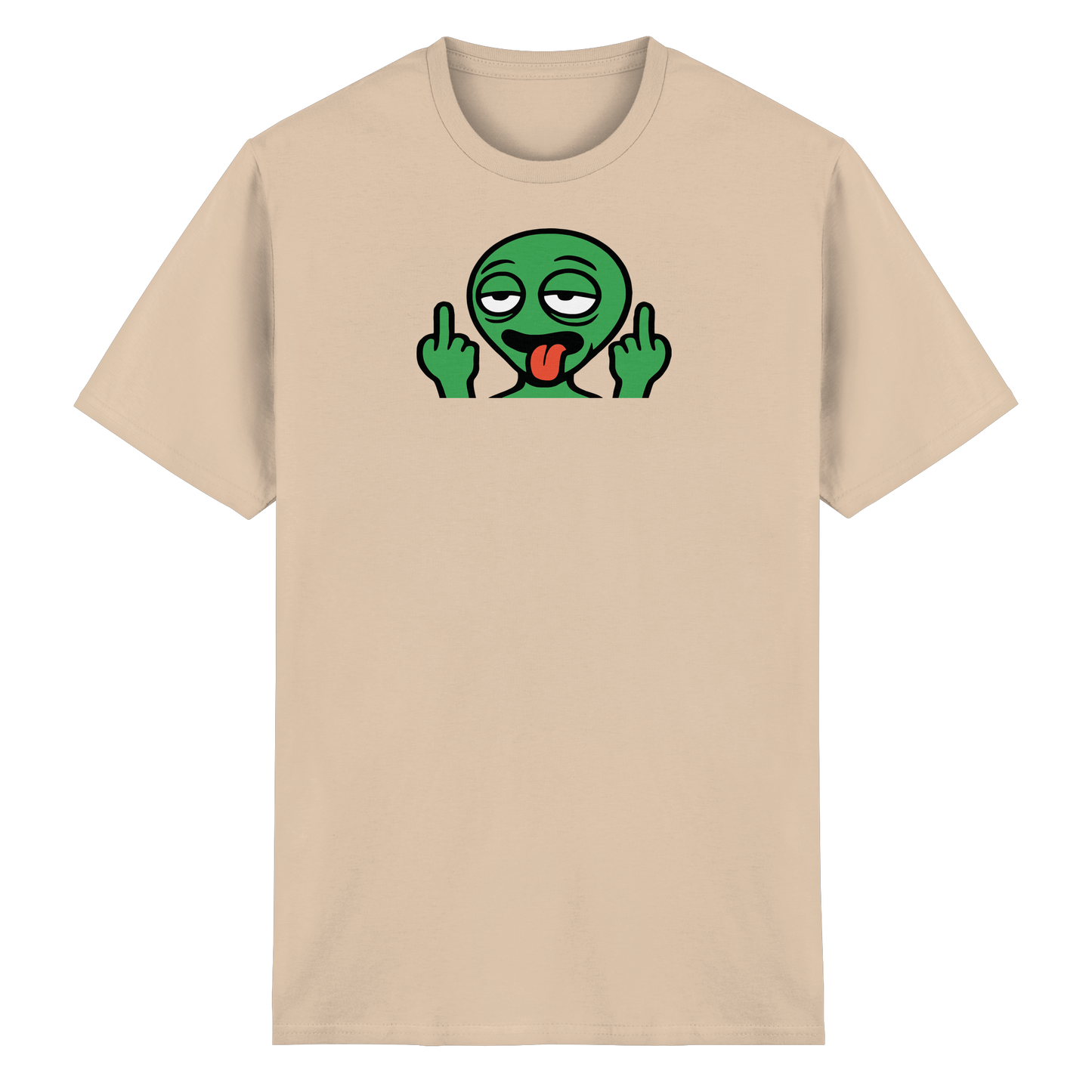 Alien mit Mittelfinger – Ich will nach Hause, aber erst flippe ich euch noch - Heavy Cotton T-Shirt