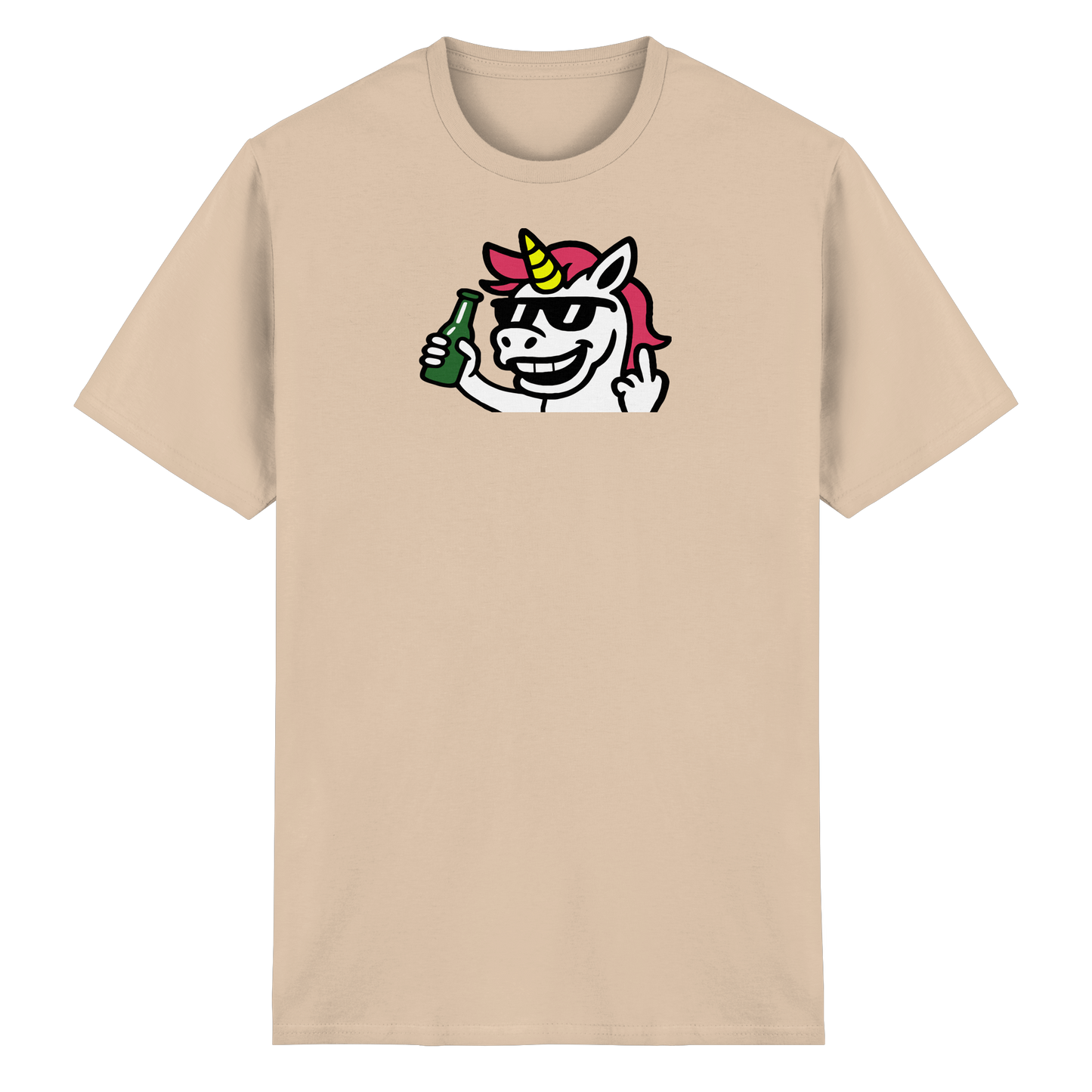 Einhorn mit Mittelfinger – Im Partymodus scheißt’s auf Glitzerregeln - Heavy Cotton T-Shirt
