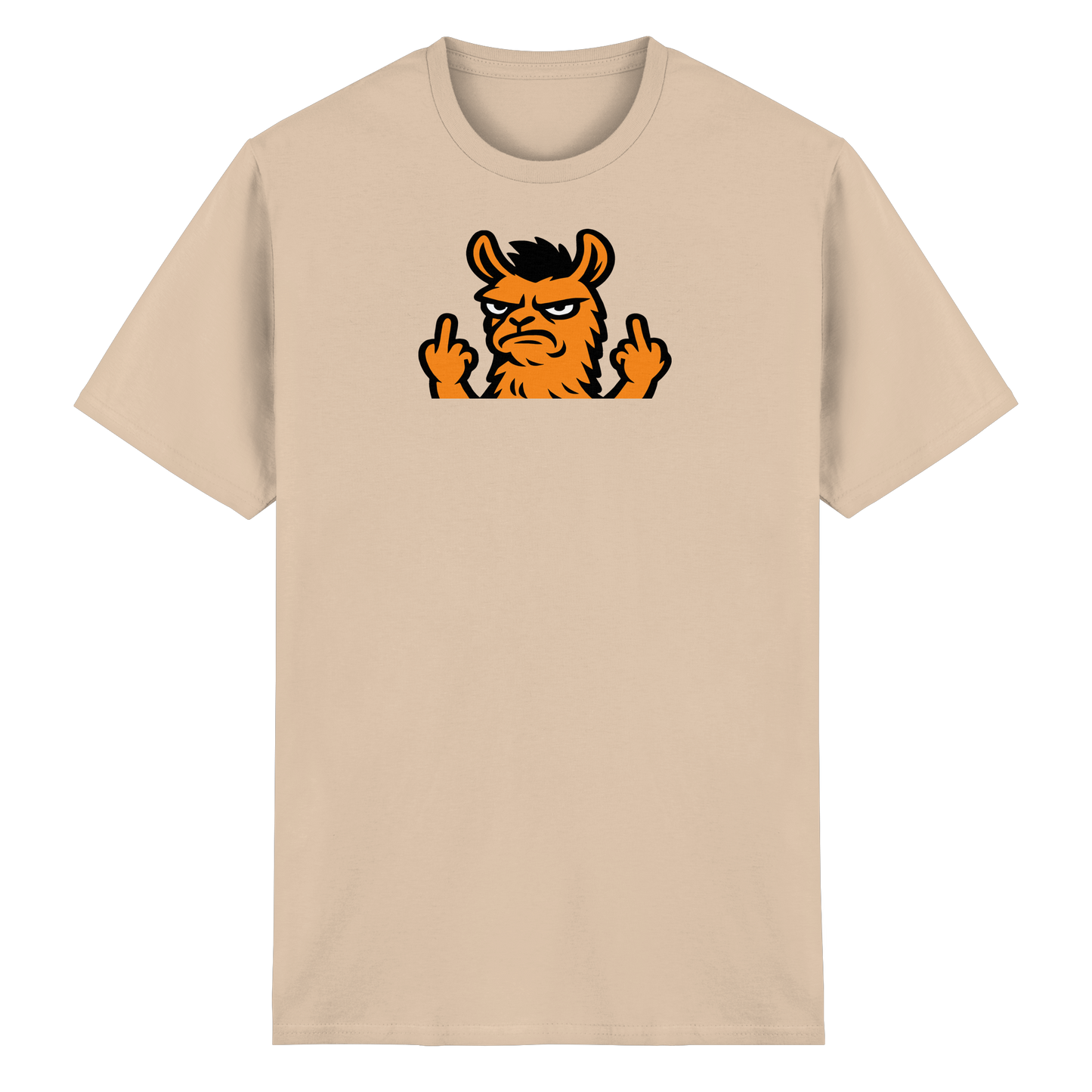 Lama mit Mittelfinger – Dein Mode-Statement gegen soziale Überforderung - Heavy Cotton T-Shirt