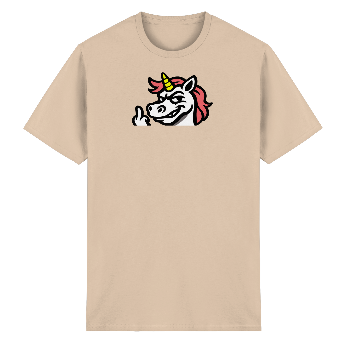 Einhorn mit Mittelfinger – Zu süß zum Ertragen, zu frech zum Ignorieren - Heavy Cotton T-Shirt