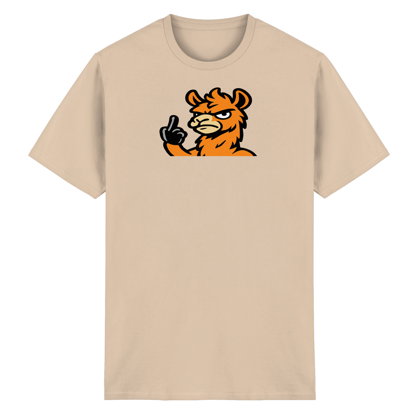 Lama mit Mittelfinger – Meditation auf Abwehrmodus - Heavy Cotton T-Shirt