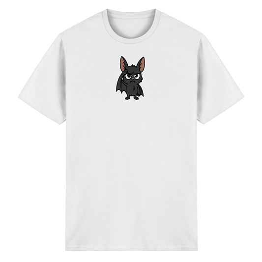 Fledermaus mit hochgezogener Braue – Nachtleben mit Meinung - Heavy Cotton T-Shirt