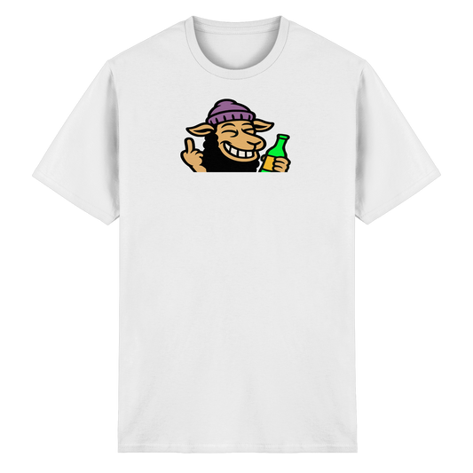 Schaf mit Mittelfinger im Partymodus – Dancefloor? Nur wenn’s brennt - Heavy Cotton T-Shirt