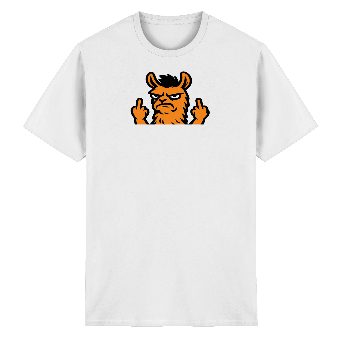 Lama mit Mittelfinger – Dein Mode-Statement gegen soziale Überforderung - Heavy Cotton T-Shirt