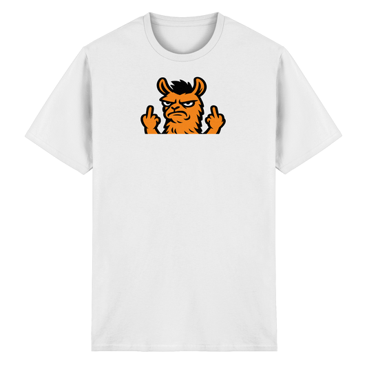 Lama mit Mittelfinger – Dein Mode-Statement gegen soziale Überforderung - Heavy Cotton T-Shirt