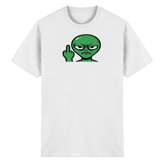 Alien mit Mittelfinger – Erdleben ist kein Ponyhof - Heavy Cotton T-Shirt