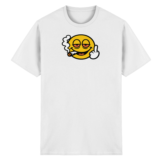 Smiley mit Mittelfinger – Wie ein Joint, nur zum Anziehen - Heavy Cotton T-Shirt