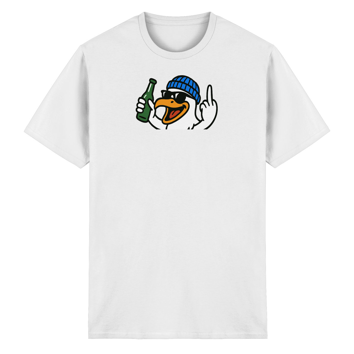 Möwe mit Mittelfinger – Der fliegende Cocktail der Verweigerung - Heavy Cotton T-Shirt