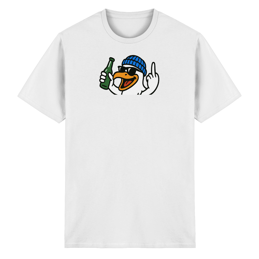Möwe mit Mittelfinger – Der fliegende Cocktail der Verweigerung - Heavy Cotton T-Shirt