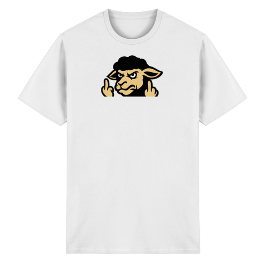 Schwarzes Schaf mit Mittelfinger – Für alle, die nicht dazugehören wollen - Heavy Cotton T-Shirt