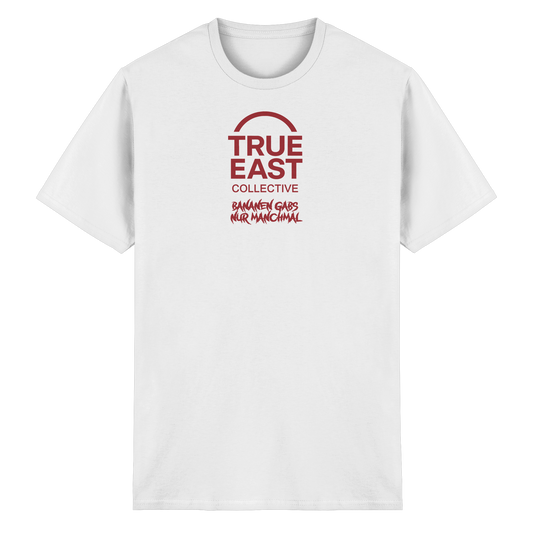 Bananen gab’s – nur manchmal & True East Logo - Erinnerung trifft Streetwear - Heavy Cotton T-Shirt
