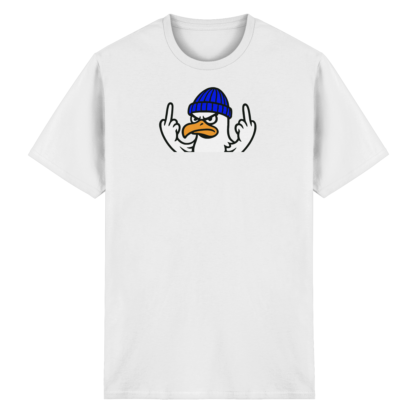 Möwe mit Mittelfinger – Vogel zeigen, Stil behalten  - Heavy Cotton T-Shirt