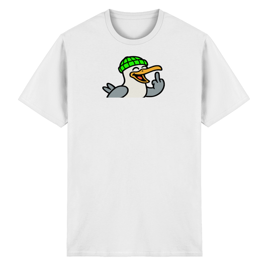 Möwe mit Mittelfinger – Wenn Höflichkeit keine Option mehr ist - Heavy Cotton T-Shirt