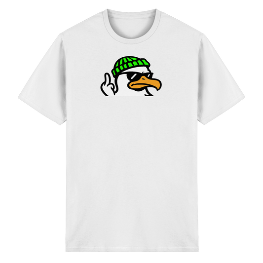 Möwe mit Mittelfinger – Klarstellung in Federform - Heavy Cotton T-Shirt