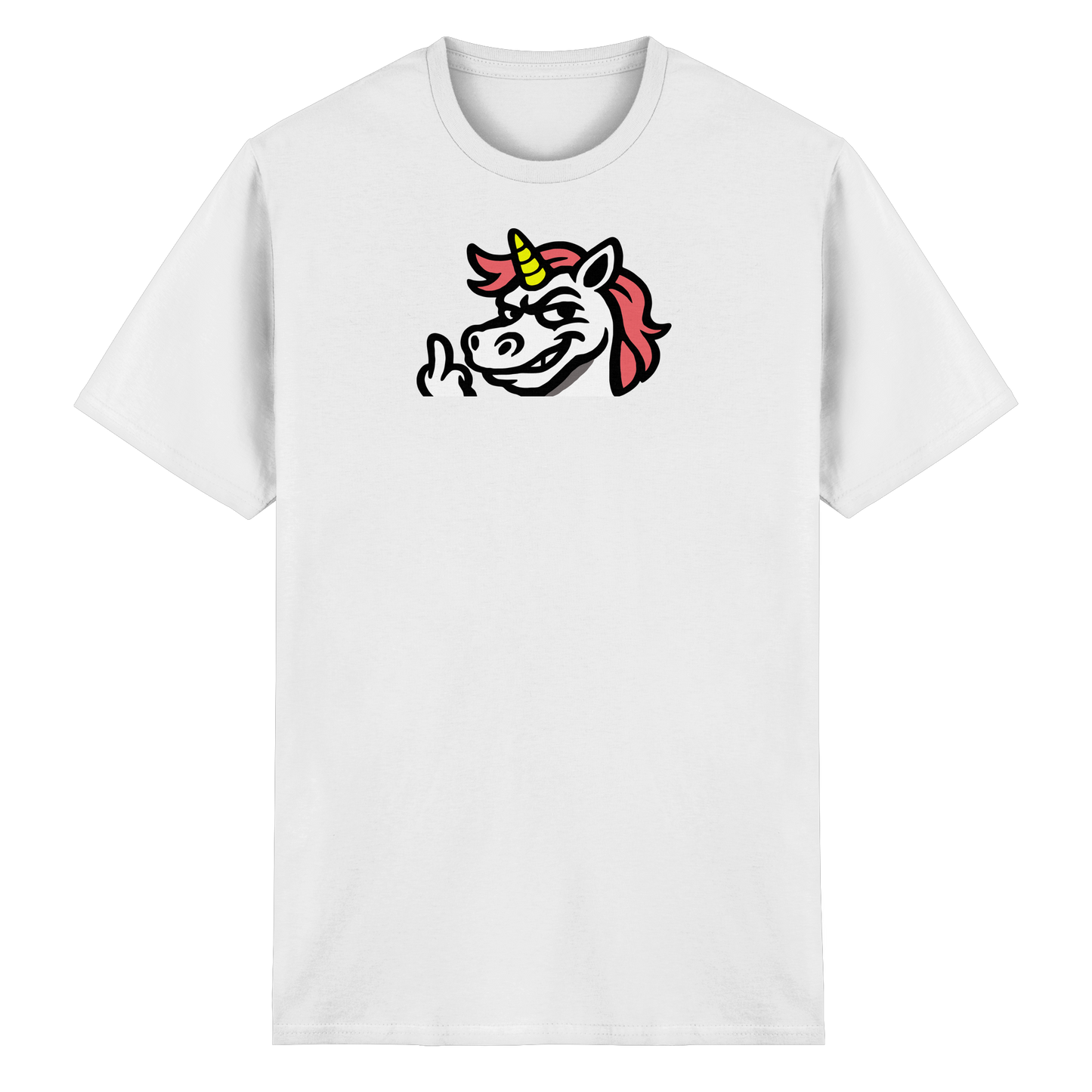Einhorn mit Mittelfinger – Zu süß zum Ertragen, zu frech zum Ignorieren - Heavy Cotton T-Shirt