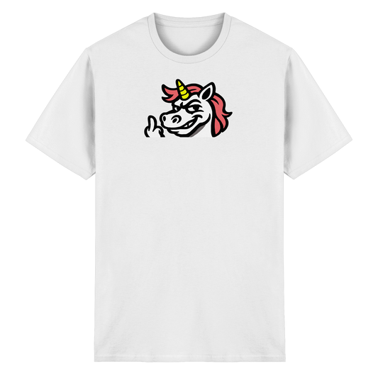 Einhorn mit Mittelfinger – Zu süß zum Ertragen, zu frech zum Ignorieren - Heavy Cotton T-Shirt
