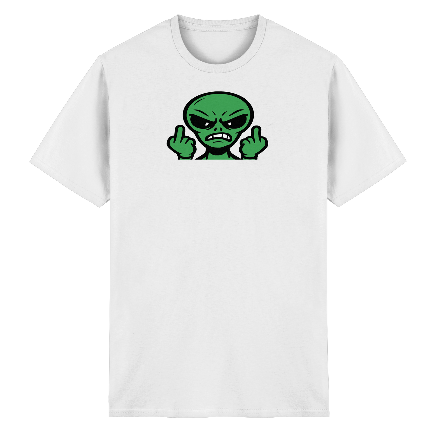 Alien mit Mittelfinger – Kontakt abgebrochen - Heavy Cotton T-Shirt