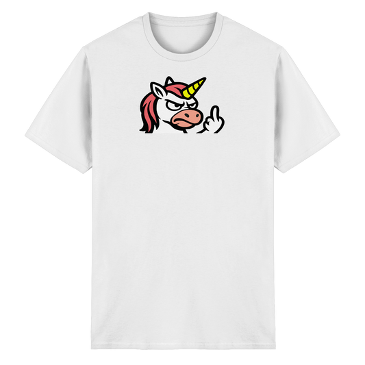 Einhorn mit Mittelfinger – Magie war gestern, jetzt kommt Klartext - Heavy Cotton T-Shirt