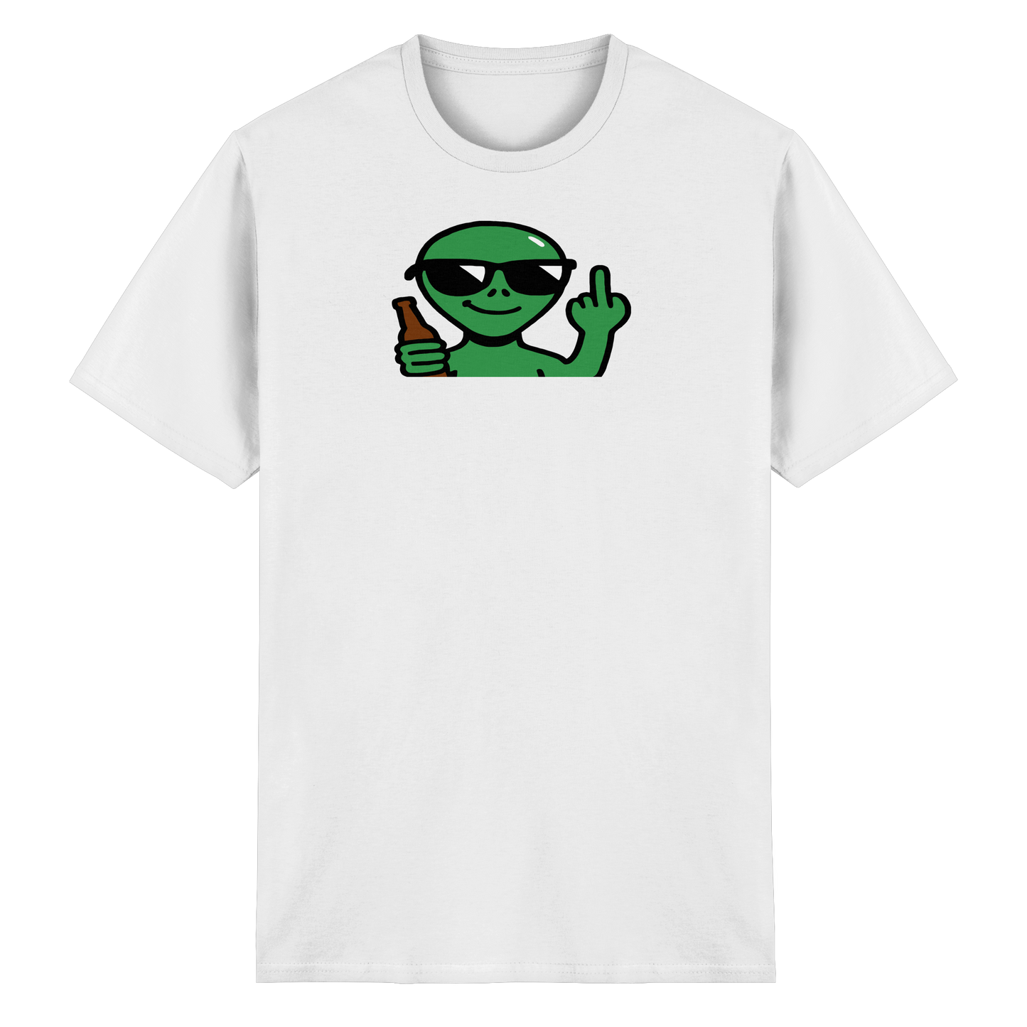 Alien mit Mittelfinger – Der Club gehört den Sternen - Heavy Cotton T-Shirt