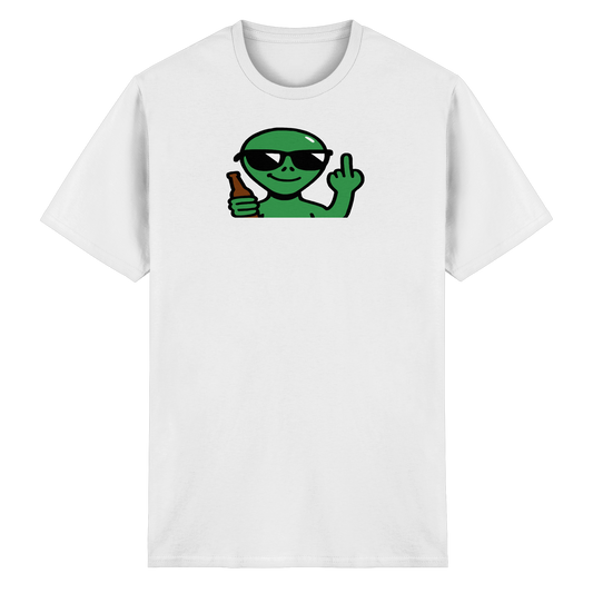 Alien mit Mittelfinger – Der Club gehört den Sternen - Heavy Cotton T-Shirt