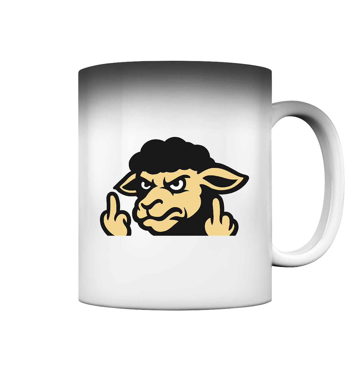 Schwarzes Schaf mit Mittelfinger – Für alle, die nicht dazugehören wollen - Magic Mug
