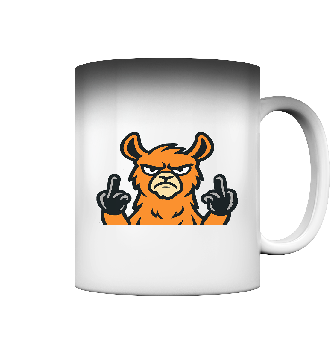 Lama mit Mittelfinger – Das Modeaccessoire für klare Kante und Ruhe - Magic Mug