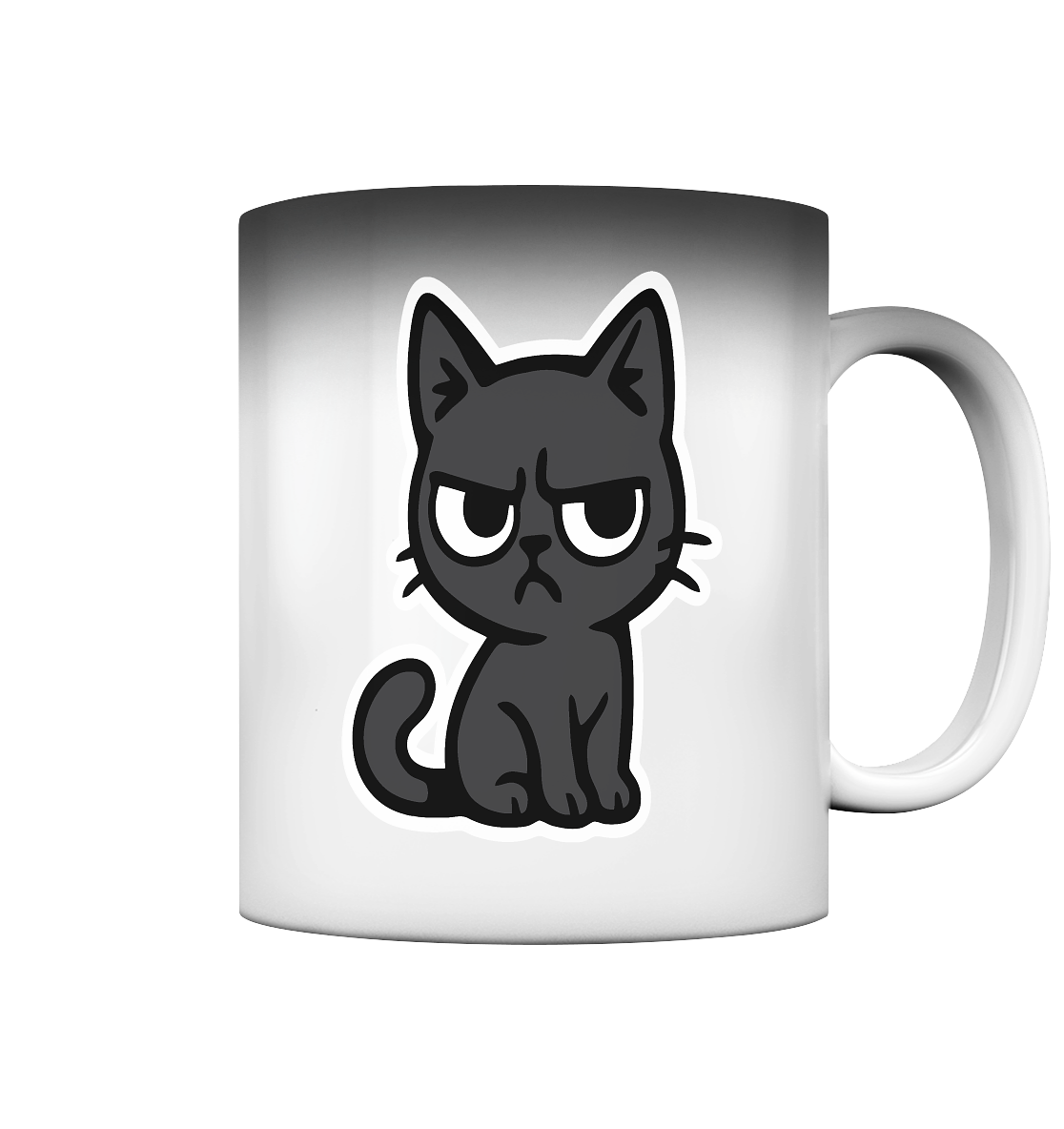 Schwarze Katze im Schatten – Personal wird beobachtet - Magic Mug