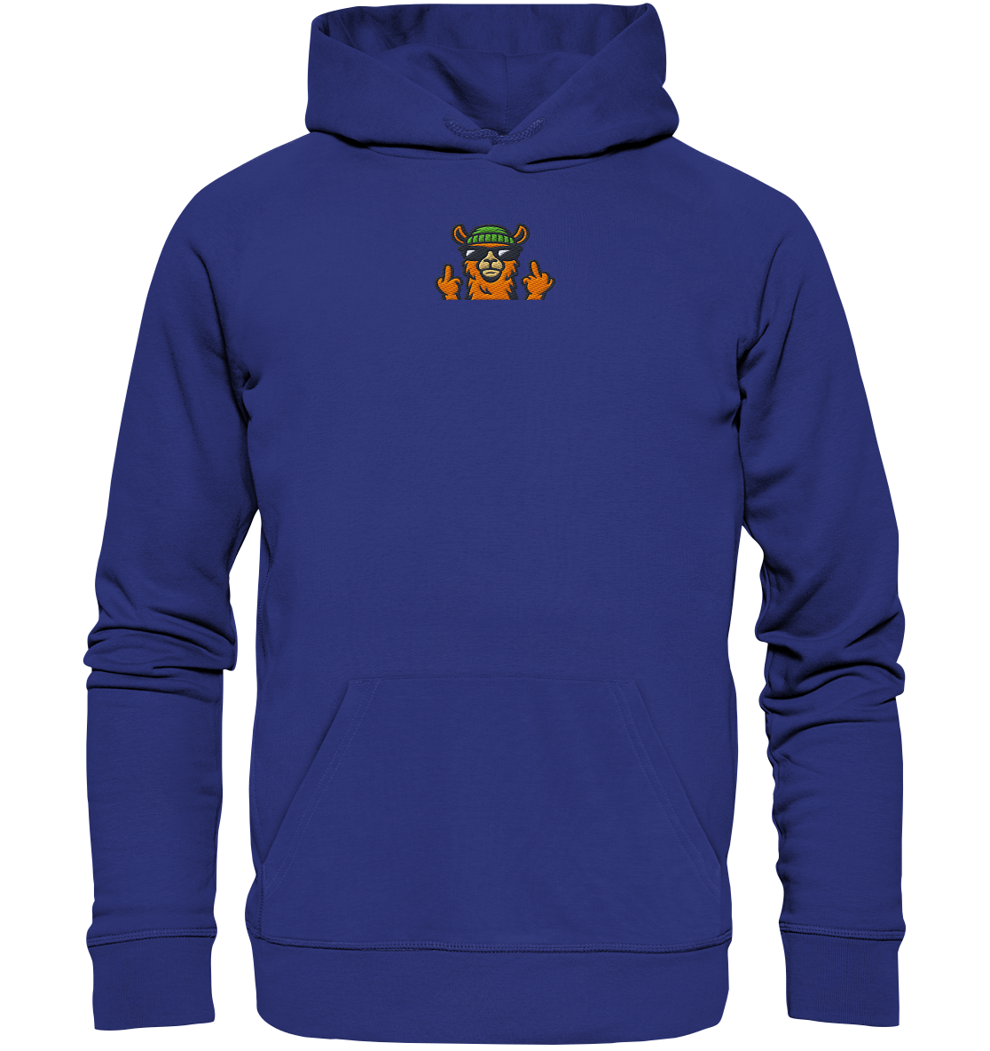 Lama mit Mittelfinger – Dein freches Statement gegen nervige Fragen und blöde Menschen - Organic Hoodie (Stick)