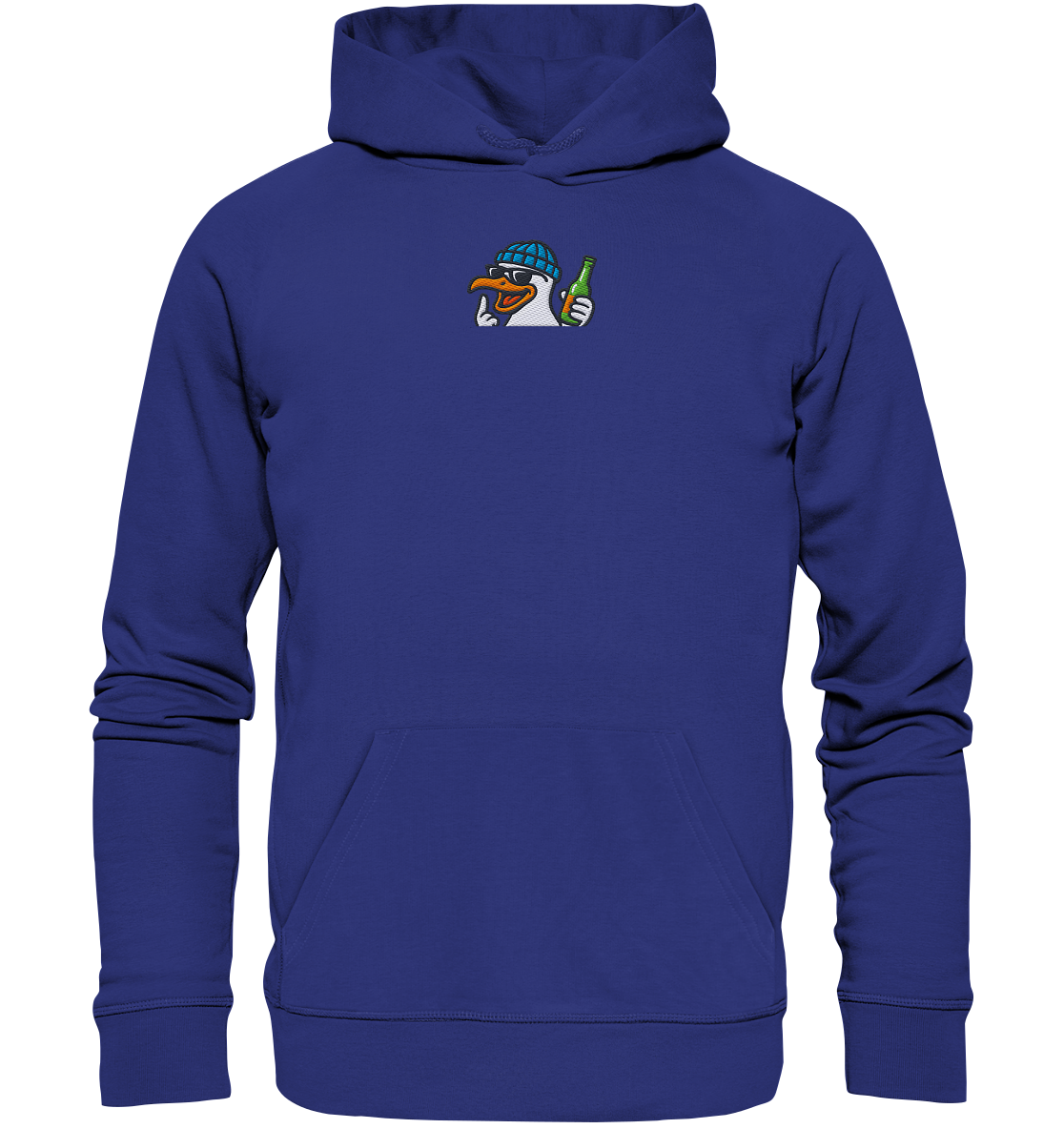 Möwe mit Mittelfinger – Dein nachtaktives Party-Orakel - Organic Hoodie (Stick)