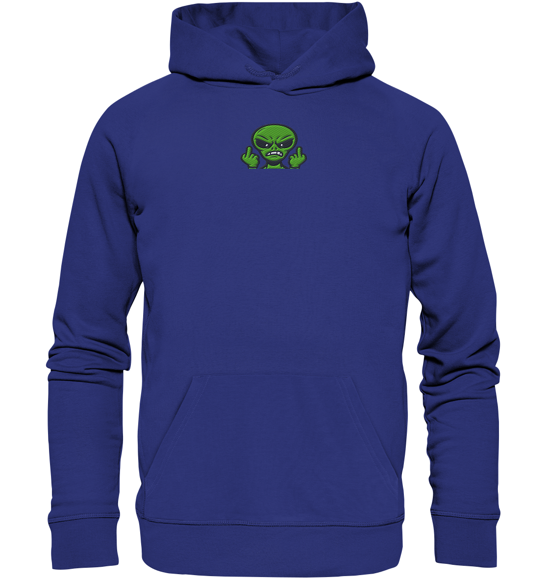 Alien mit Mittelfinger – Kontakt abgebrochen - Organic Hoodie (Stick)
