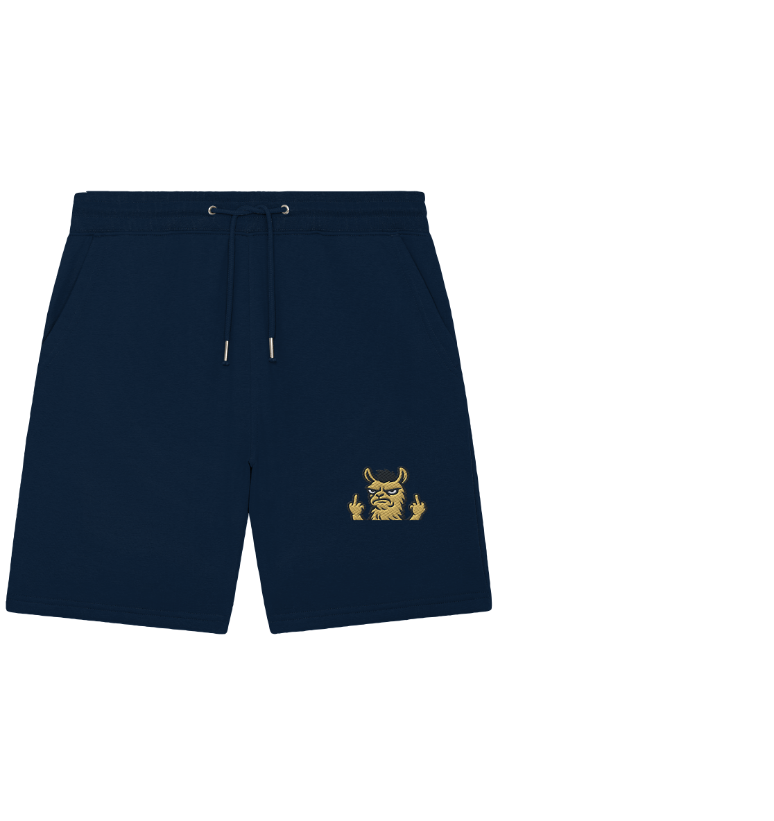 Lama mit Mittelfinger – Dein Mode-Statement gegen soziale Überforderung - Organic Jogger Shorts (Stick)