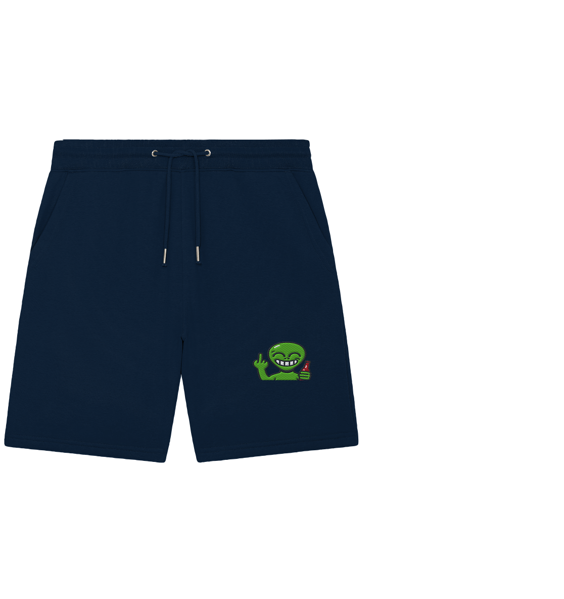 Alien mit Mittelfinger – Cosmic Party, irdischer Finger - Organic Jogger Shorts (Stick)