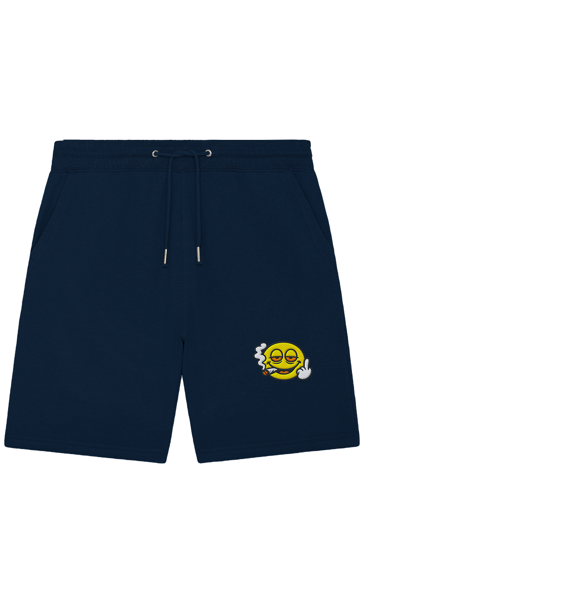 Smiley mit Mittelfinger – Wie ein Joint, nur zum Anziehen - Organic Jogger Shorts (Stick)