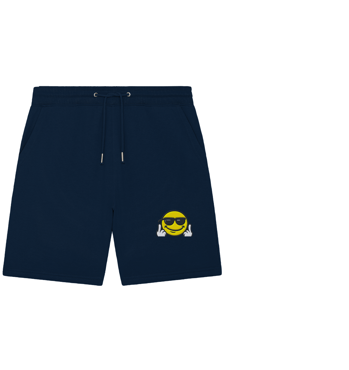 Smiley mit Mittelfinger – Gute Laune. Schlechte Laune. Klar geregelt. - Organic Jogger Shorts (Stick)