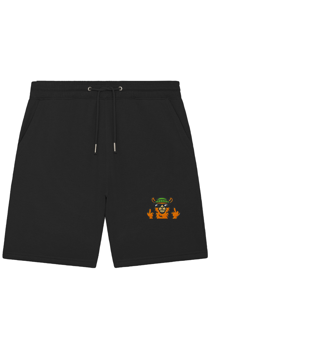 Lama mit Mittelfinger – Dein freches Statement gegen nervige Fragen und blöde Menschen - Organic Jogger Shorts (Stick)