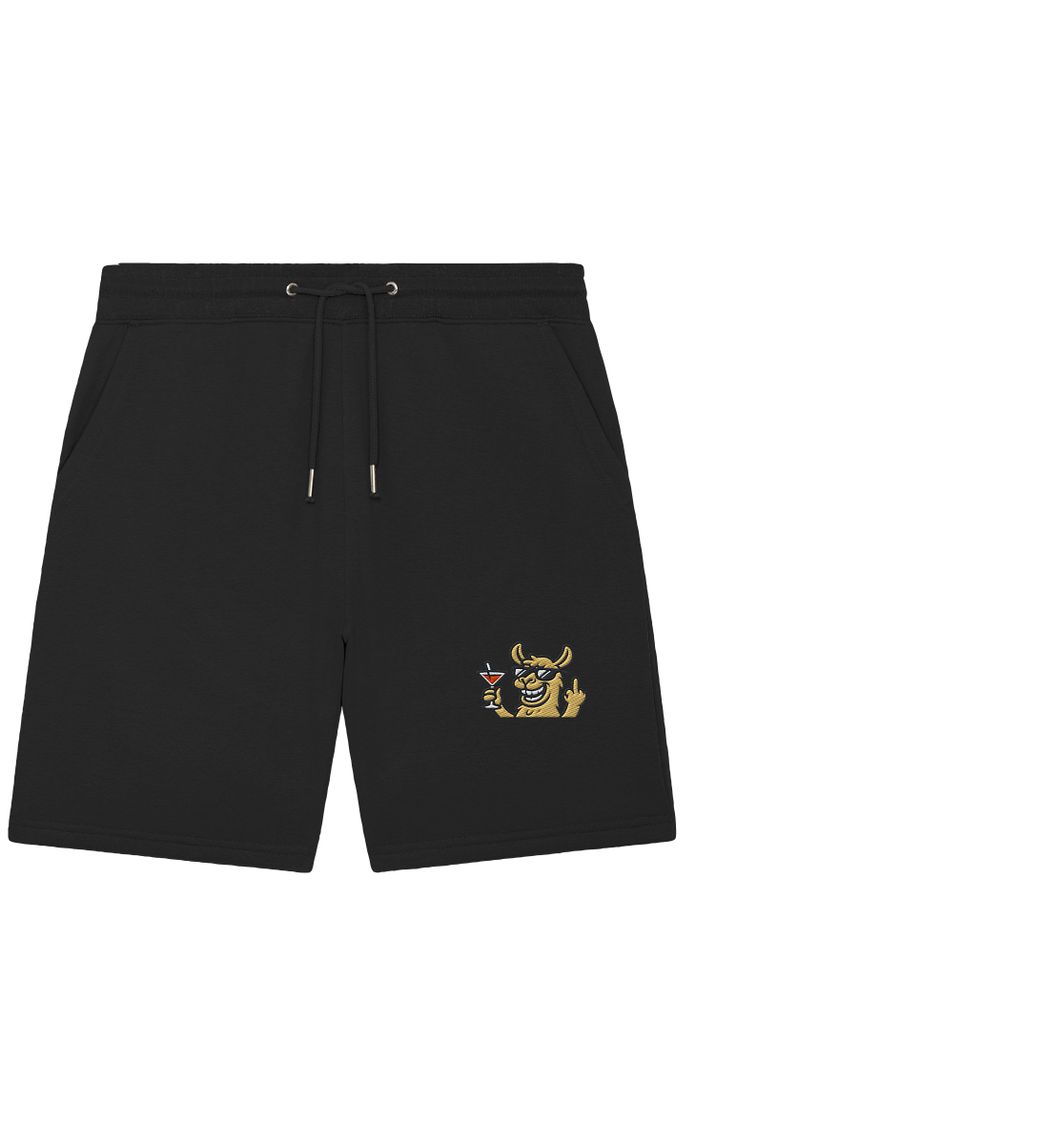 Lama mit Mittelfinger – Partymodus mit Attitüde - Organic Jogger Shorts (Stick)