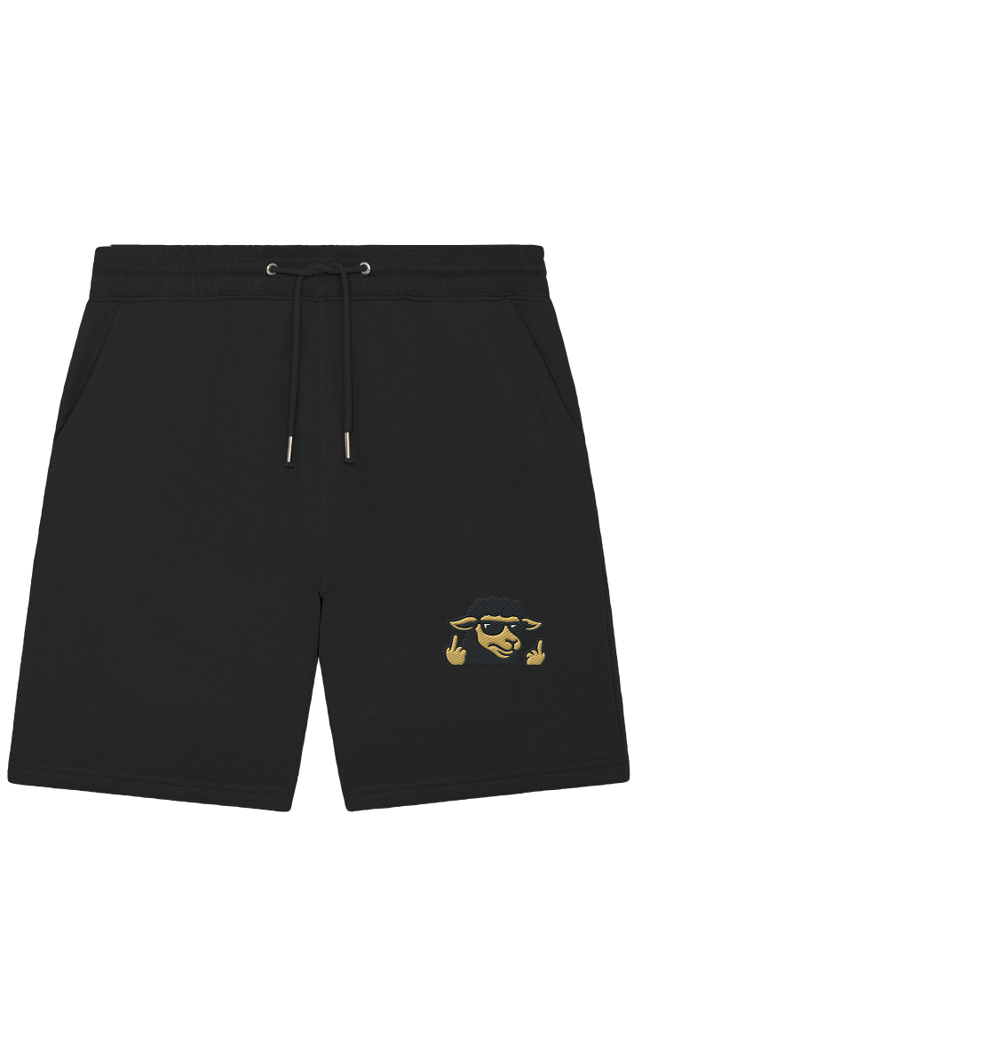 Schwarzes Schaf mit Mittelfinger – Schluss mit Nettigkeit - Organic Jogger Shorts (Stick)