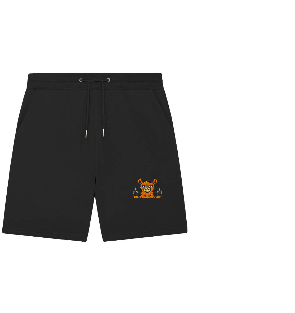 Lama mit Mittelfinger – Das Modeaccessoire für klare Kante und Ruhe - Organic Jogger Shorts (Stick)