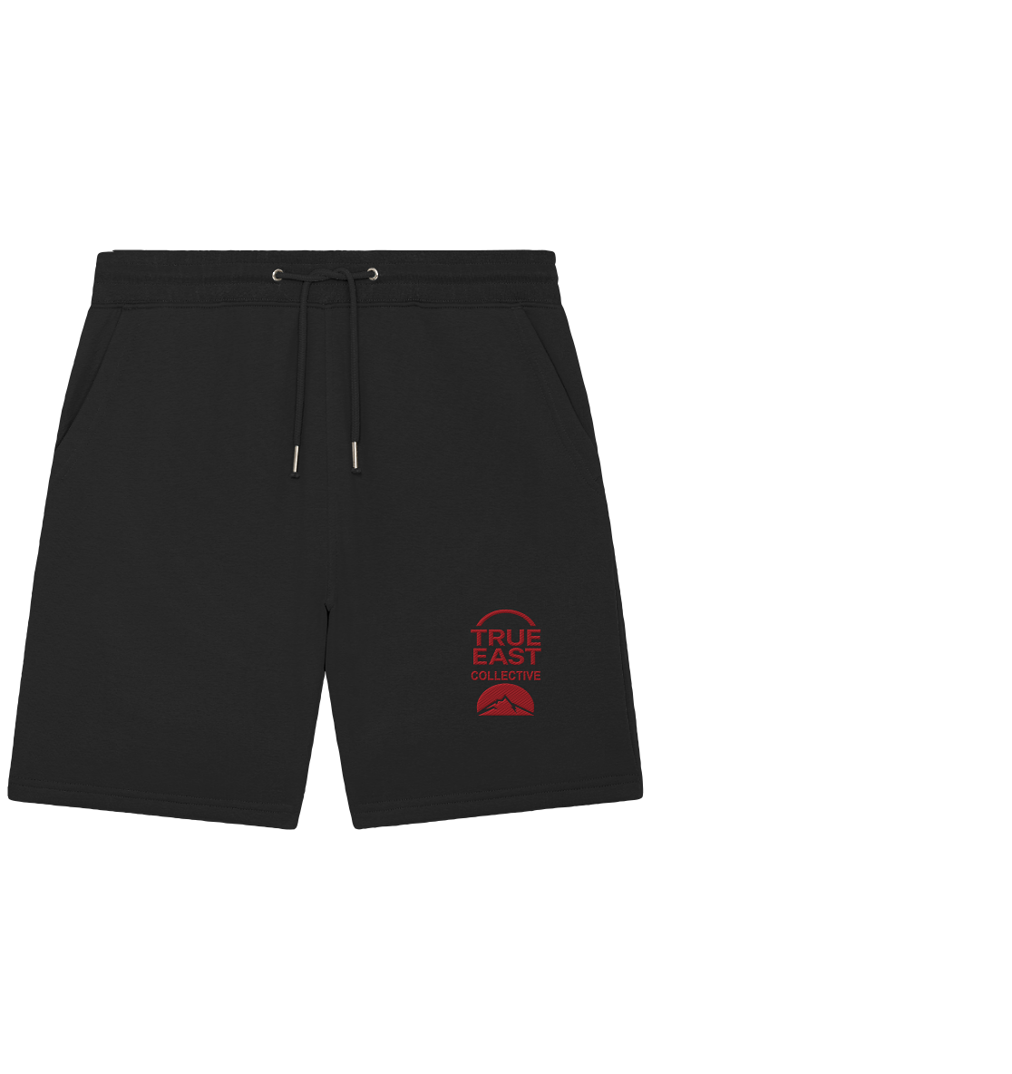 True East Logo + Bergsilhouette – Zuhause ist ein Horizont - Organic Jogger Shorts (Stick)