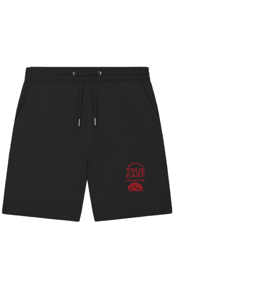 True East Logo + Bergsilhouette – Zuhause ist ein Horizont - Organic Jogger Shorts (Stick)