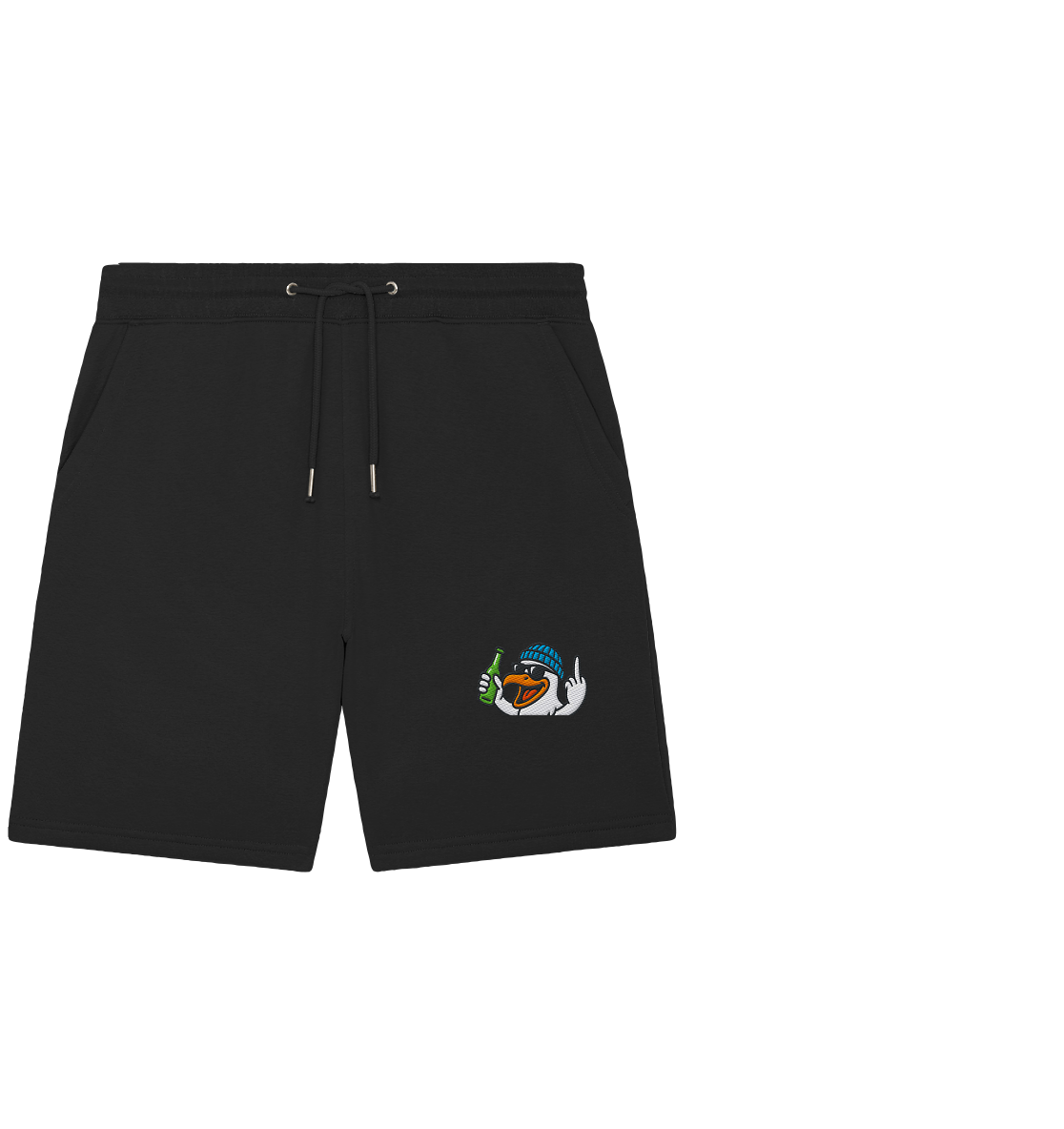 Möwe mit Mittelfinger – Der fliegende Cocktail der Verweigerung - Organic Jogger Shorts (Stick)