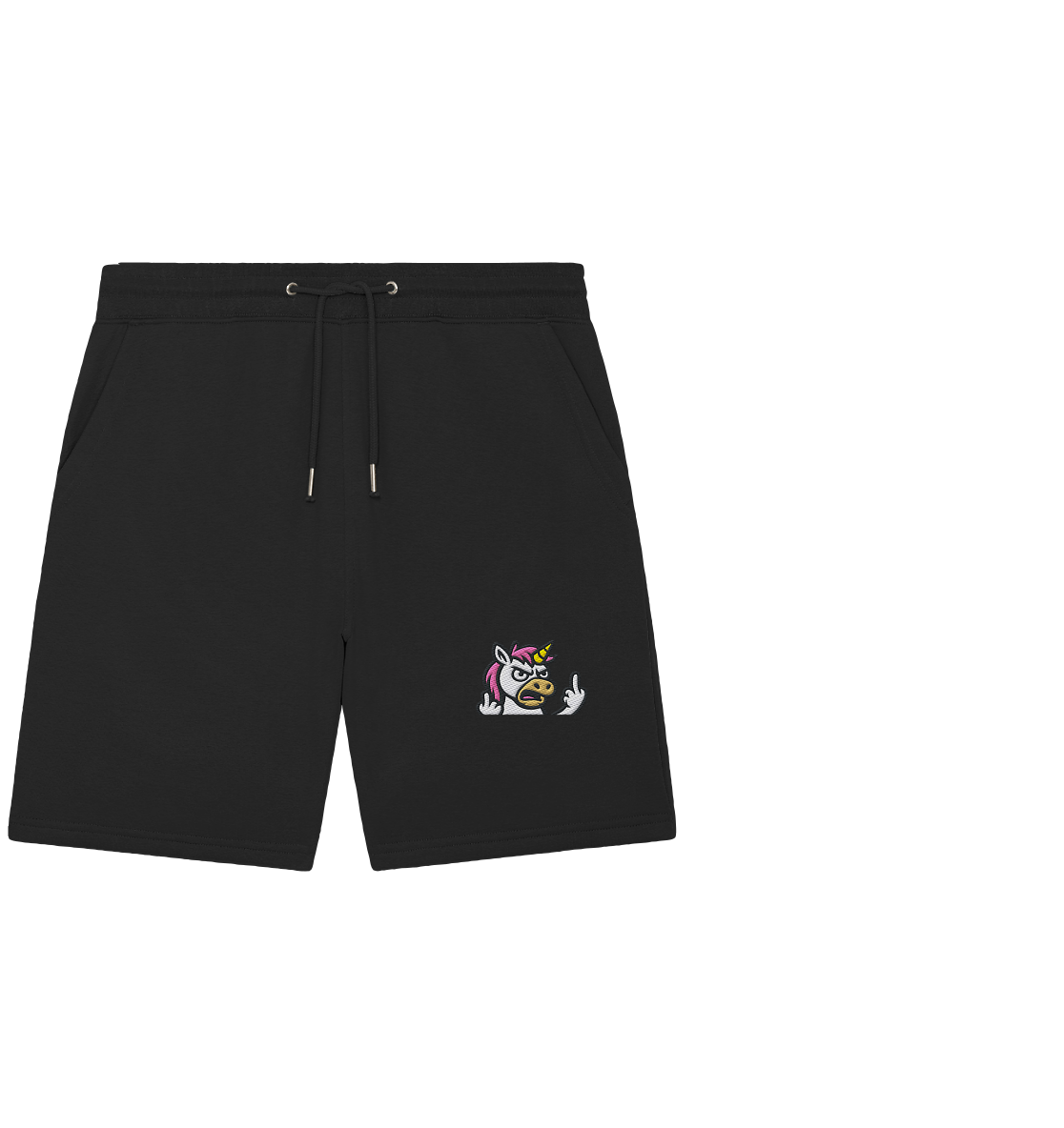 Einhorn mit Mittelfinger – Wenn die Zuckerwatte abgelaufen ist - Organic Jogger Shorts (Stick)