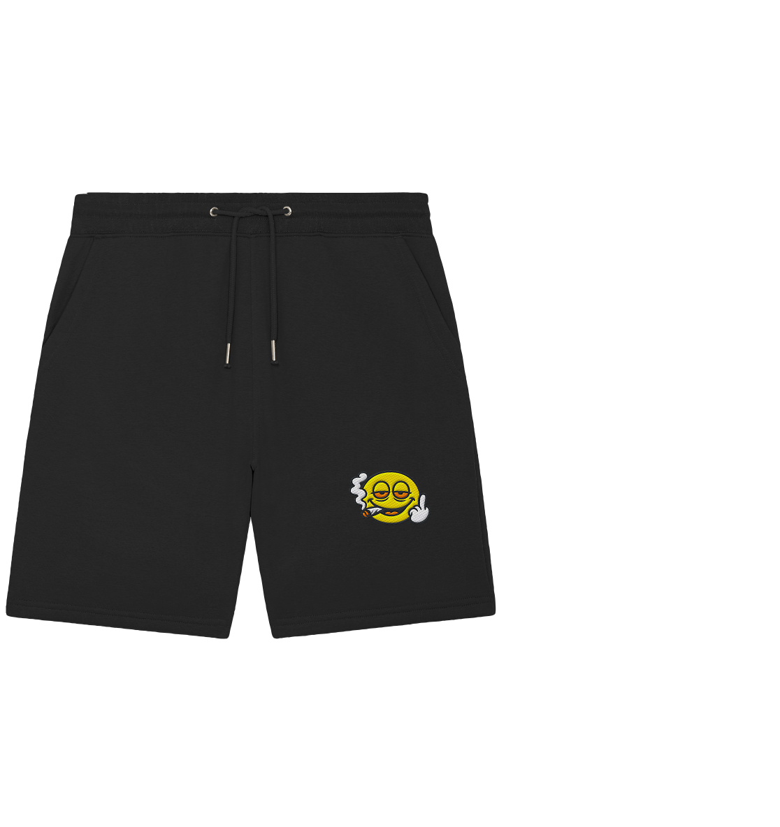 Smiley mit Mittelfinger – Wie ein Joint, nur zum Anziehen - Organic Jogger Shorts (Stick)