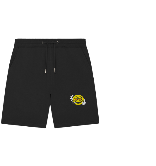Smiley mit Mittelfinger – Wie ein Joint, nur zum Anziehen - Organic Jogger Shorts (Stick)