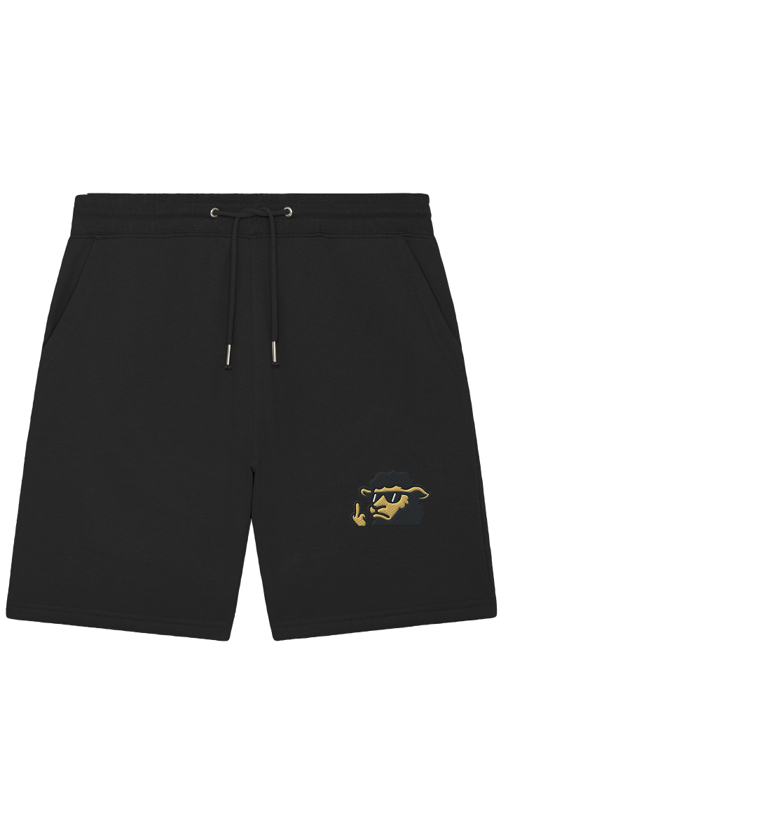 Schwarzes Schaf mit Mittelfinger – Lieber auffallen als mitlaufen - Organic Jogger Shorts (Stick)