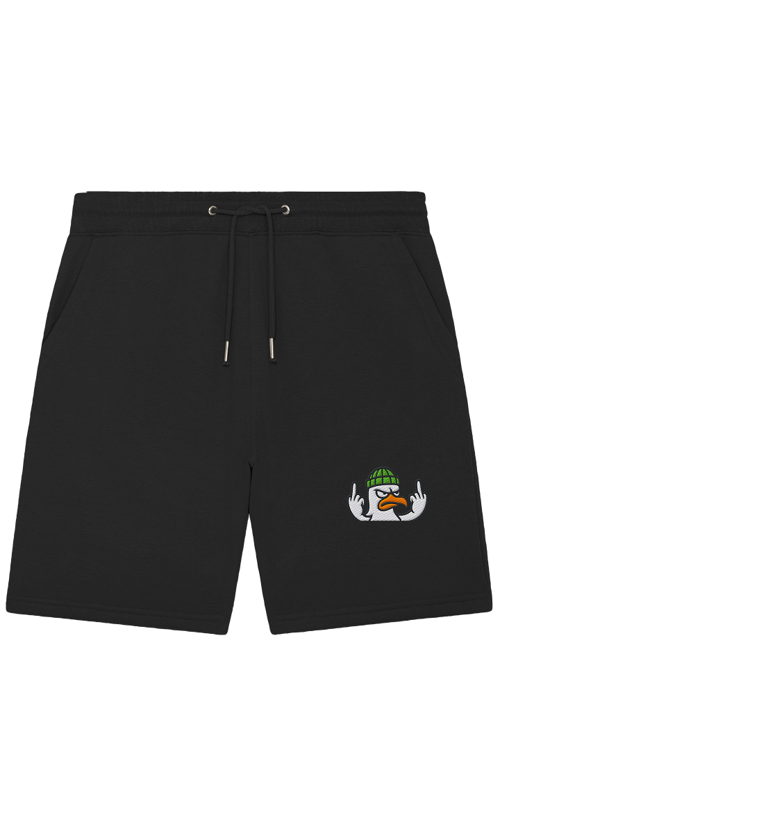 Möwe mit Mittelfinger – Kein Bock, keine Diskussionen - Organic Jogger Shorts (Stick)