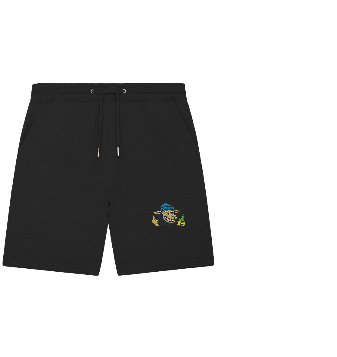 Schaf mit Mittelfinger im Partymodus – Dancefloor? Nur wenn’s brennt - Organic Jogger Shorts (Stick)