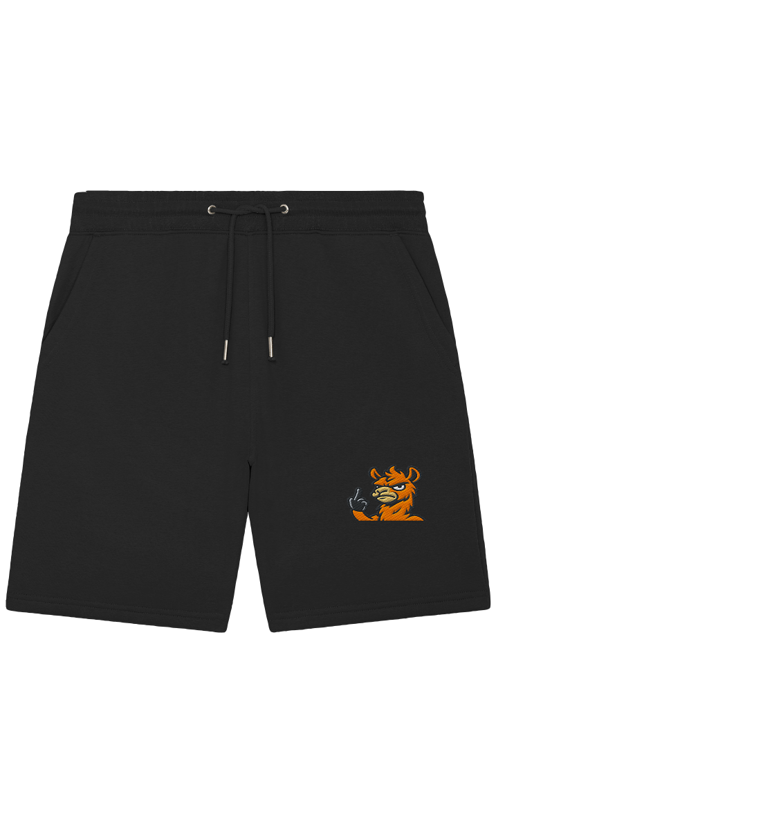 Lama mit Mittelfinger – Meditation auf Abwehrmodus - Organic Jogger Shorts (Stick)
