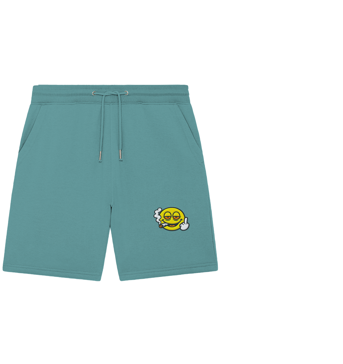 Smiley mit Mittelfinger – Wie ein Joint, nur zum Anziehen - Organic Jogger Shorts (Stick)
