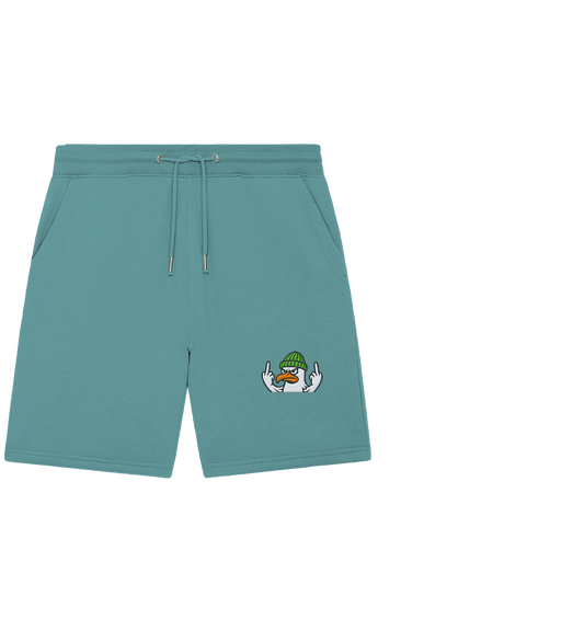 Möwe mit Mittelfinger – Vogel zeigen, Stil behalten - Organic Jogger Shorts (Stick)